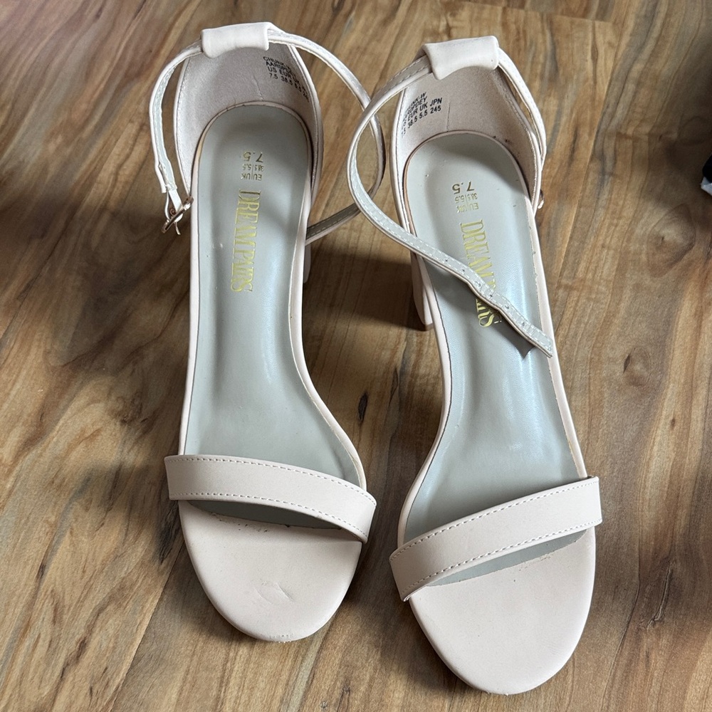 DIVA Lounge Cream Strappy Heels
